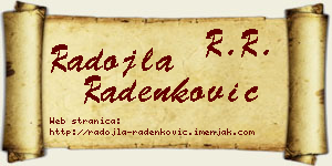 Radojla Radenković vizit kartica